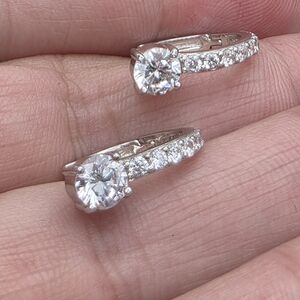 Elegant Sterling Silver 925 Cz Earrings